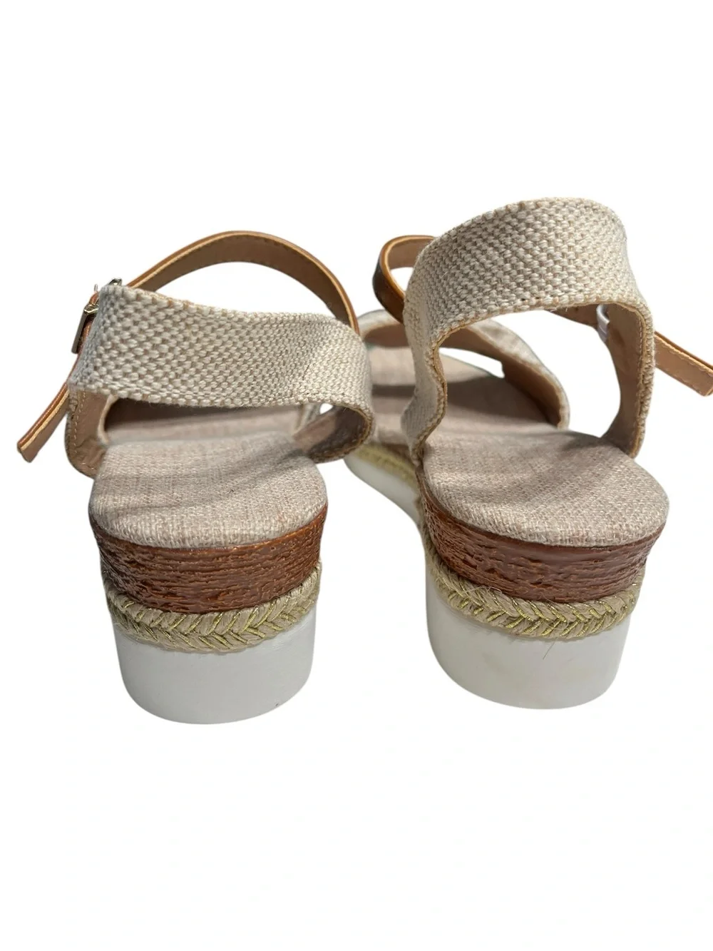 Wedge Espadrille Sandals w/Teed Knot Top - Size 39/8